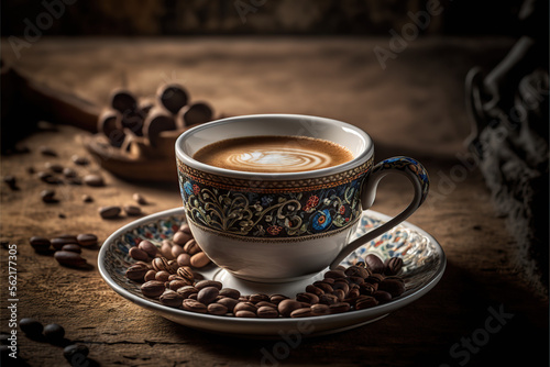 A beautiful white Coffee Cup background