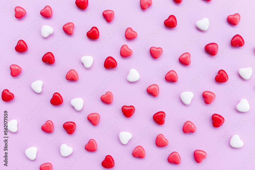 horse hearts on a pink background top view