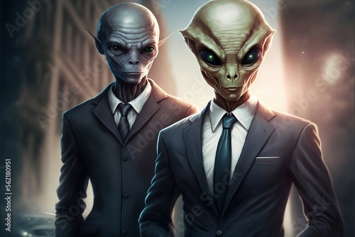 Formal Aliens in suits