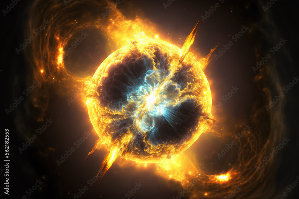 Fototapeta premium Collapsing Neutron Star. Created by Generative AI