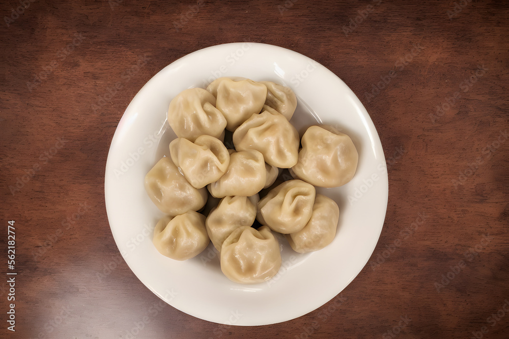 Illustration of dumplings, generative ai Illustration of dumplings, generative ai