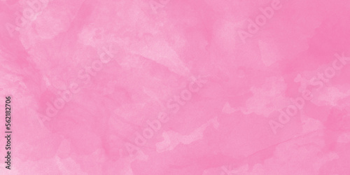 Smooth and bright abstract brush stroke acrylic watercolor background, Beautiful and smooth soft blurred pink texture in center with blank, painted colorful bright and shiny pink texture with stains. 