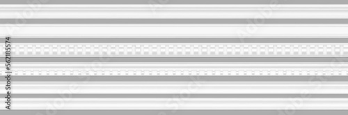 Set of white skirting baseboard molding. Plaster interior decor. Vector illustration. photo