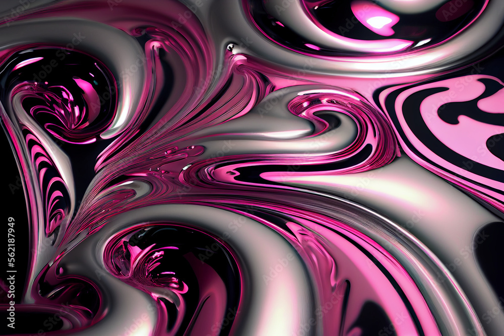 Pink and Silver Abstract Background. Generative ai Pink and Silver Abstract Background. Generative ai