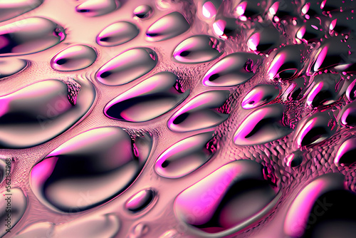 Pink and Silver Snake Like Abstract Background. Generative ai