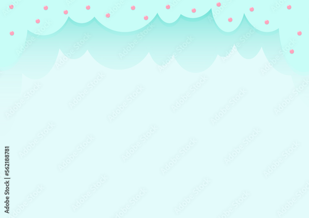 Solid blue sweet background with blue clouds on top Solid blue sweet background with blue clouds on top