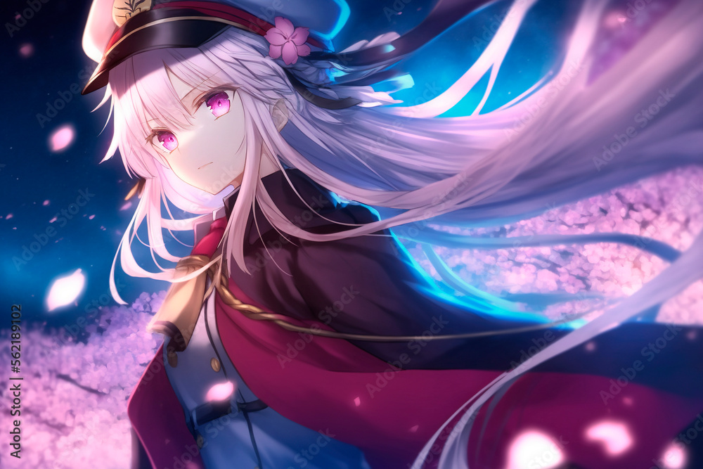 Obraz premium Beautiful anime girl. AI 