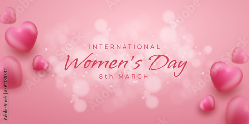 3d love postcard design for international women's day