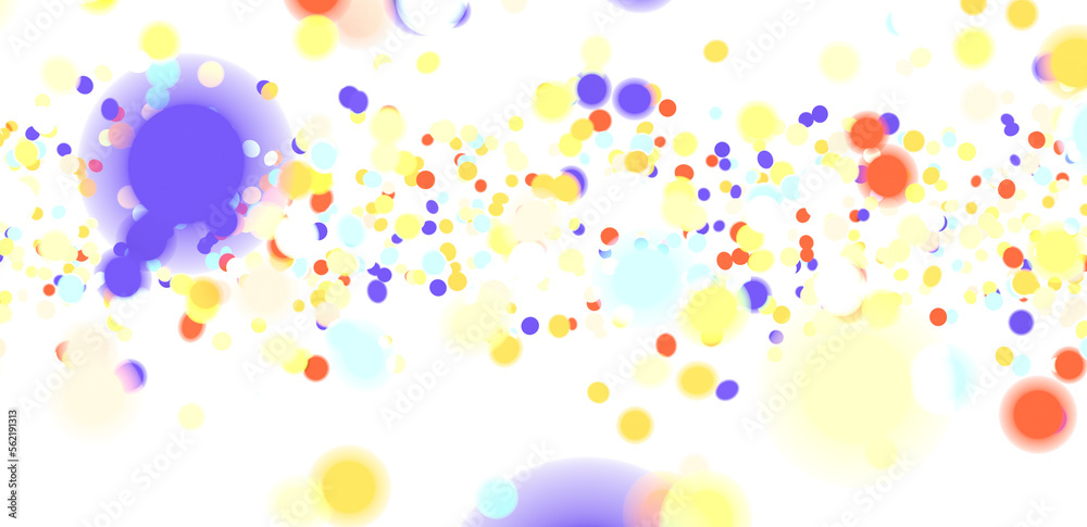  Colorful confetti on white background