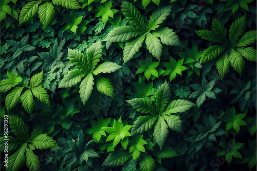    A group of green leaves - Generative AI
