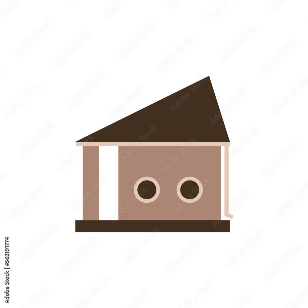 Beige victorian house vector illustration. Beige victorian house vector illustration.