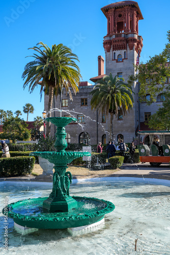 St. Augustine, Florida - Fountain at the Lightner Museum in the downtown historic district