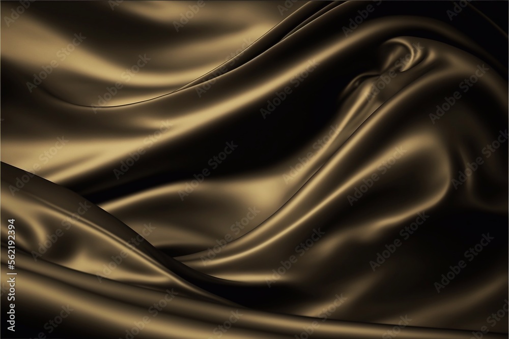 Fototapeta premium gold luxury silk background, Crumpled gold satin texture background or elegant wallpaper design, background, Generative AI