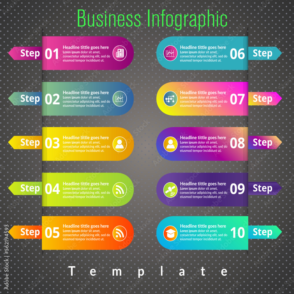business infographic template design. Realistic circle diagram infographic. modern Business annual report data visualization. Flat timeline infographic presentation element.