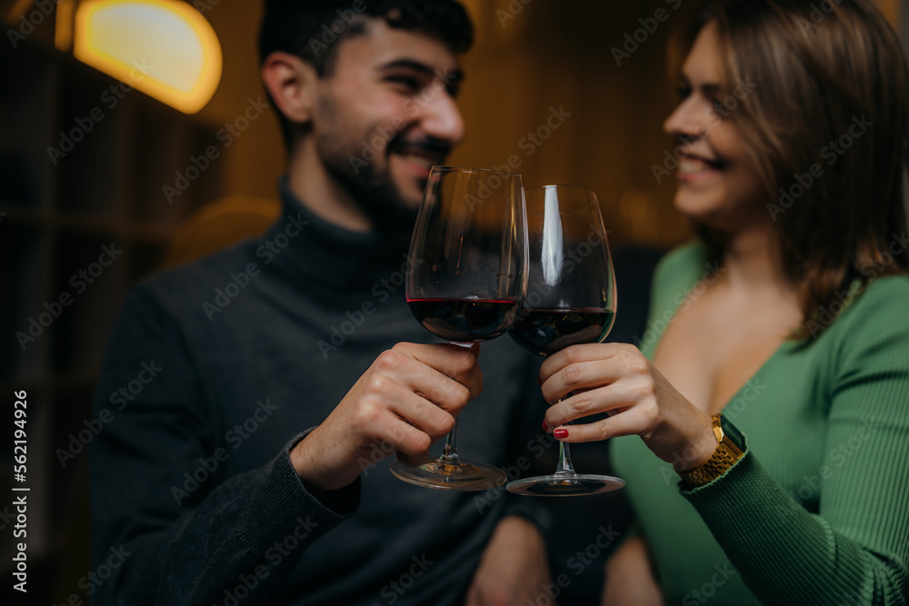 Celebrating love with red wine