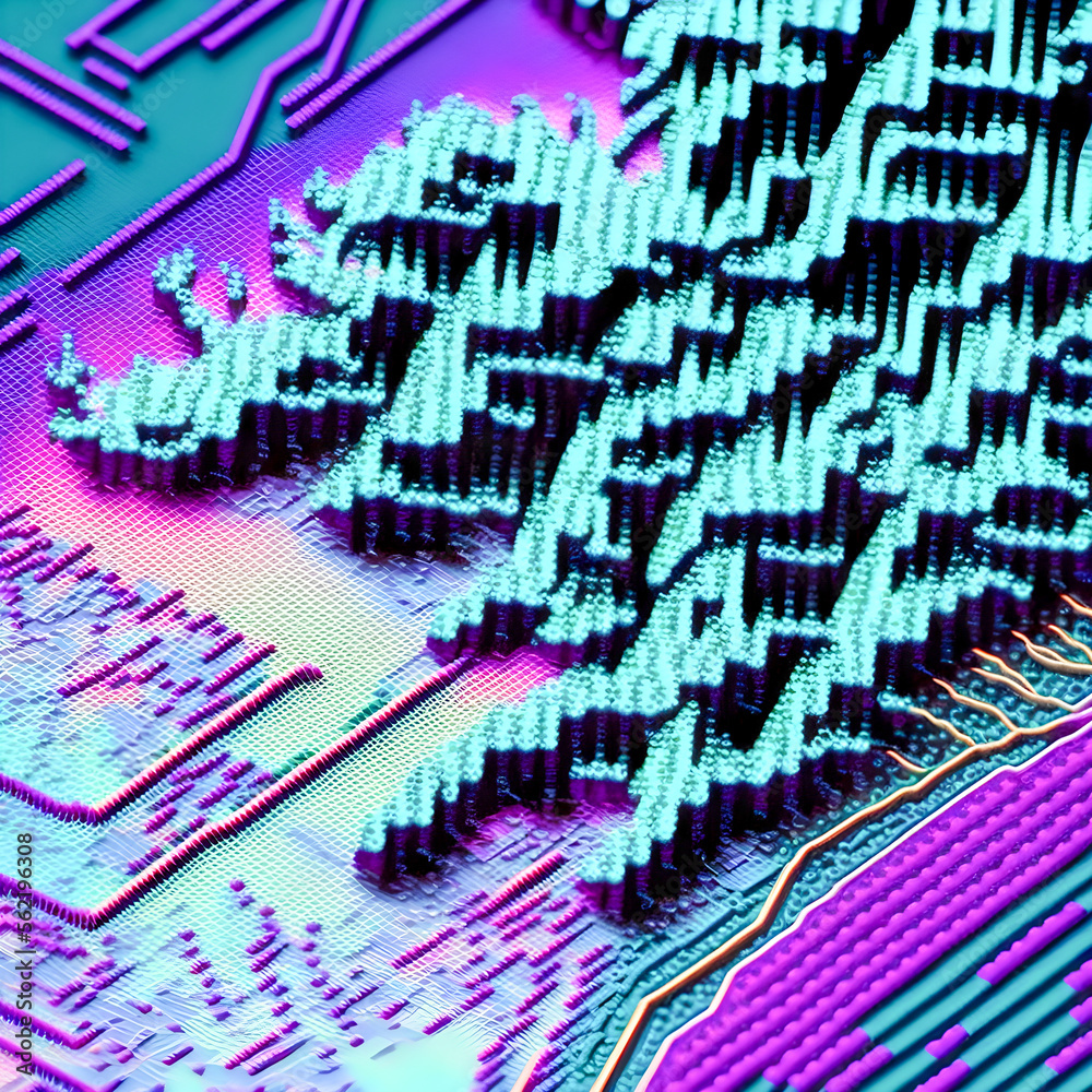 Glitch art, pattern and background illustration Glitch art, pattern and background illustration