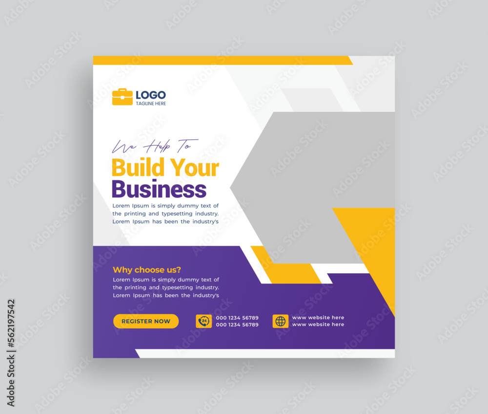 Online marketing lives webinar social media post, web banner template Online marketing lives webinar social media post, web banner template