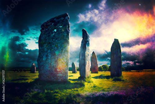 Standing stone illustration photo