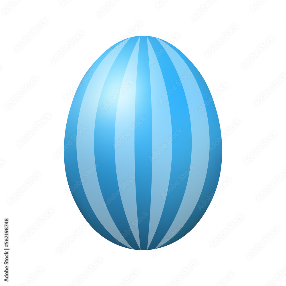 Blue chicken egg for easter Realistic and volumetric egg Blue chicken egg for easter Realistic and volumetric egg