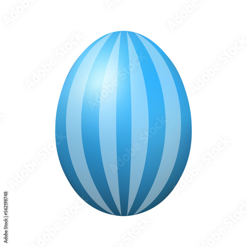 Blue chicken egg for easter Realistic and volumetric egg