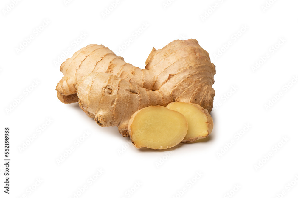 Ginger root isolated on white background. Ginger root isolated on white background.