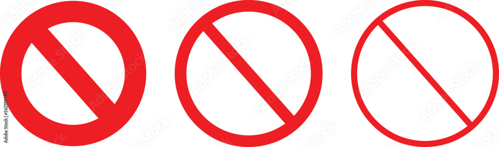 Restriction Sign Icons. Prohibition Symbols Collection