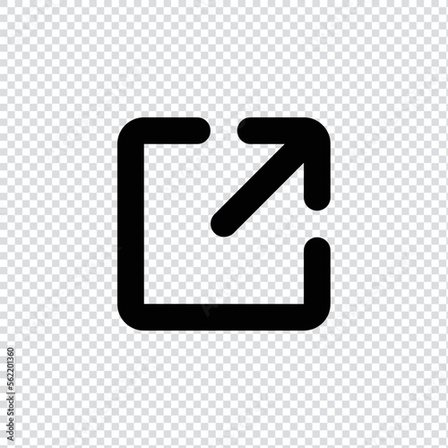 Export file outline icon in transparent background, basic app and web UI bold line icon, EPS10