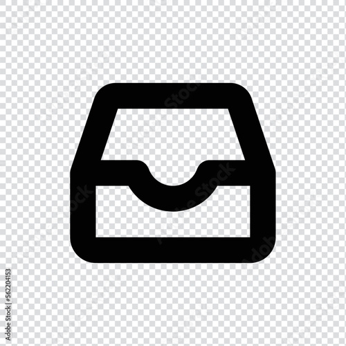 Inbox filled icon in transparent background, basic app and web UI bold line icon, EPS10