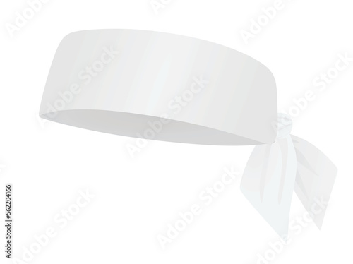 White sport head band. vector illustration