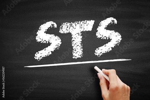 STS - Serologic Test for Syphilis acronym, medical concept on blackboard photo