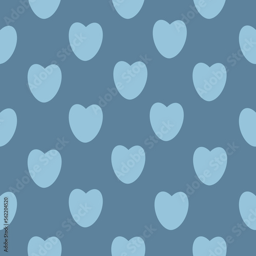 vector blue heart seamless pattern
