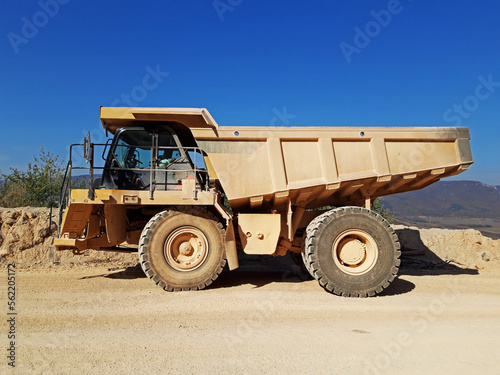 Industrial mining quarry dumper truck