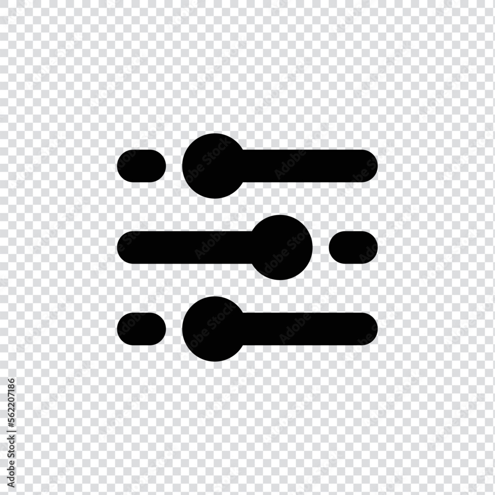 Left right settings equalizer filled icon in transparent background, basic app and web UI bold line icon, EPS10 Left right settings equalizer filled icon in transparent background, basic app and web UI bold line icon, EPS10