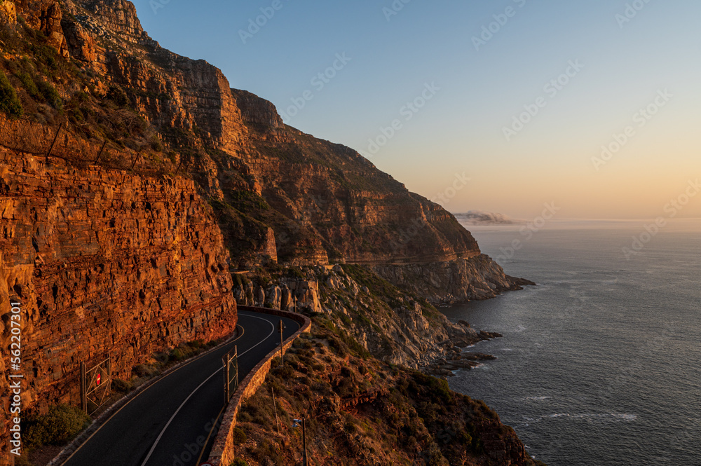 chapmans peak drive in cape town south africa - obrazy, fototapety, plakaty 