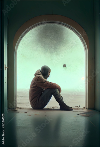 Generative AI abstract render of a mental disorder