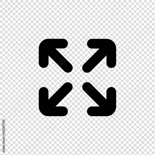 Maximize full screen, window outline icon in transparent background, basic app and web UI bold line icon, EPS10