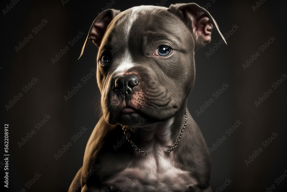 American Bully Puppy, Baby, Babe, Dog (Cute Breed Pet)