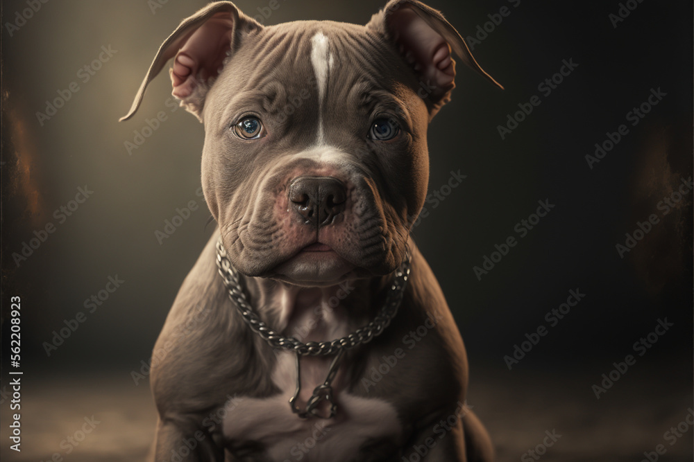 American Bully Puppy, Baby, Babe, Dog (Cute Breed Pet)