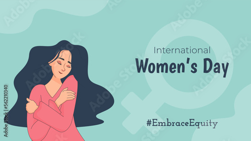 International women's day background. Vector illustration
#EmbraceEquity