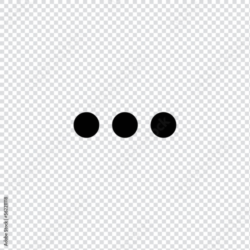 More, three dots, settings  filled icon in transparent background, basic app and web UI bold line icon, EPS10