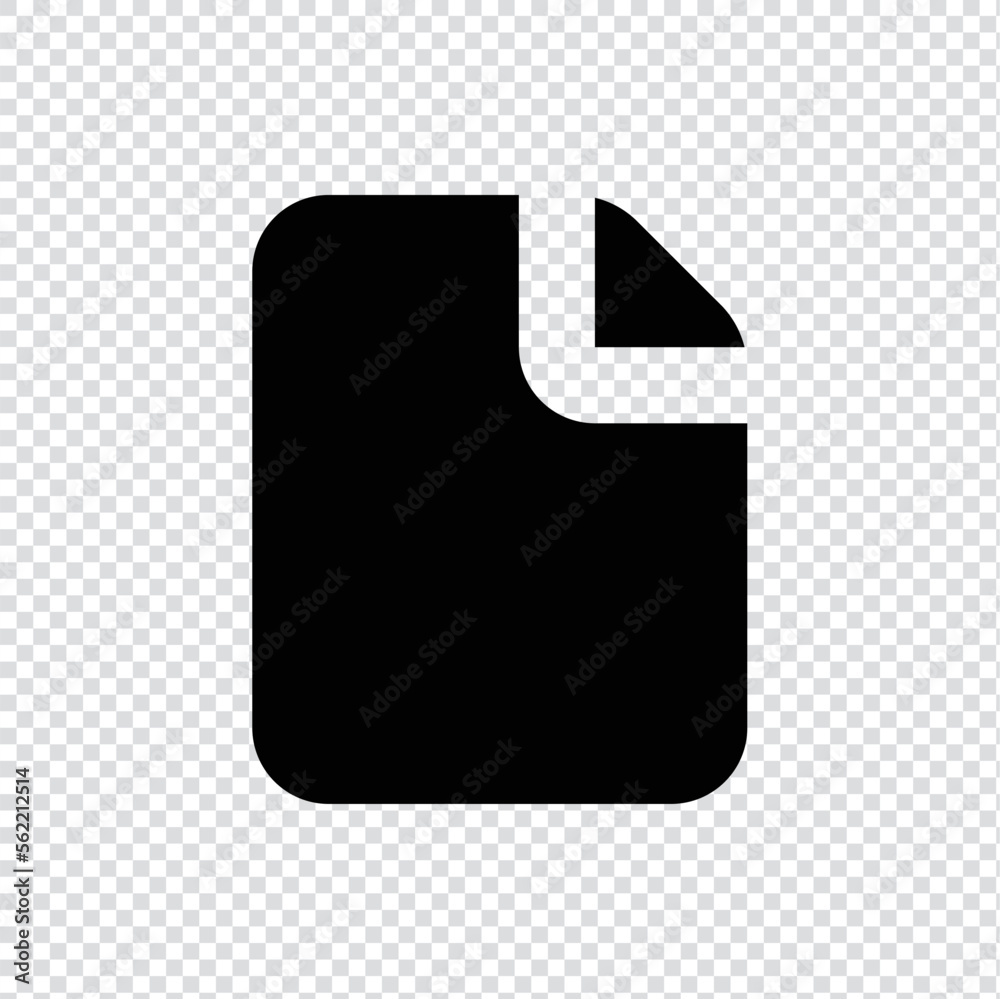 Paper document filled icon in transparent background, basic app and web UI bold line icon, EPS10 Paper document filled icon in transparent background, basic app and web UI bold line icon, EPS10