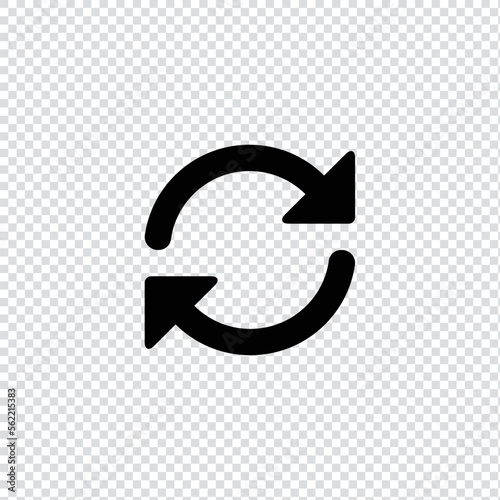 Free Download Reload, refresh outline icon in transparent background, basic app and web UI bold line icon, EPS10 - GFXLoad