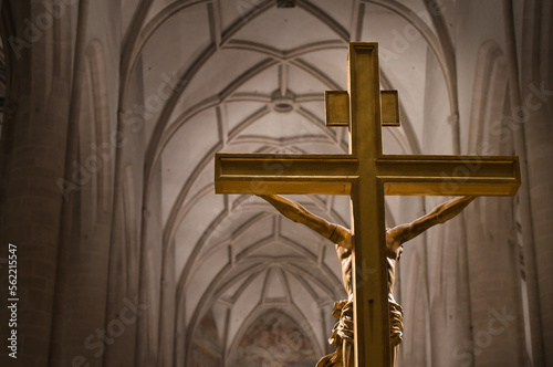 cross on the church Münster Ingolstdt, Bayern Germany  sky, wall, architecture, brick, europe