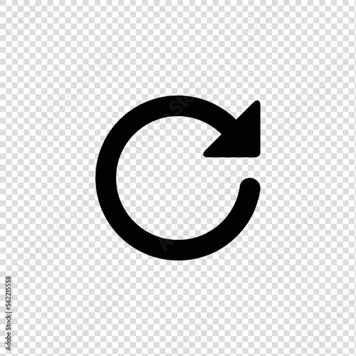 Reload, refresh, retry outline icon in transparent background, basic app and web UI bold line icon, EPS10