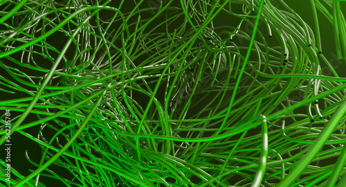 messy Wires with green light