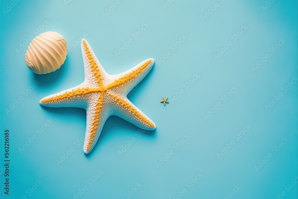 Seastar/ Starfish marine decorations scene generative AI Seastar/ Starfish marine decorations scene generative AI