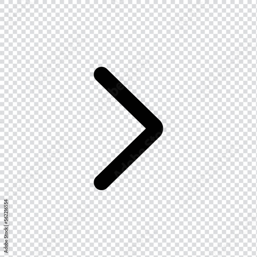 Right arrow outline icon in transparent background, basic app and web UI bold line icon, EPS10