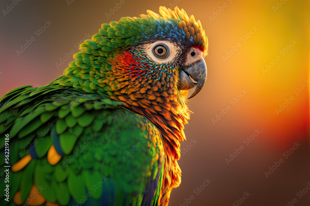 Obraz premium blue and yellow macaw parrot