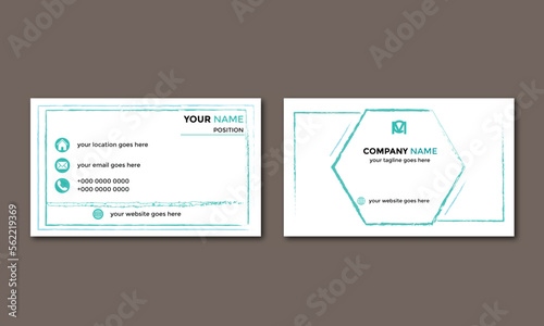 Modern and minimalist business card  double sided business card design template  Vector Creative Business Card Design 