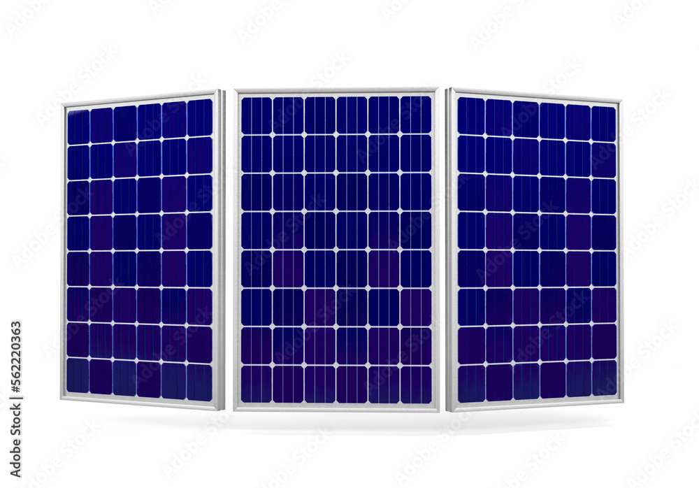 Solar panels in realistic 3d render Solar panels in realistic 3d render